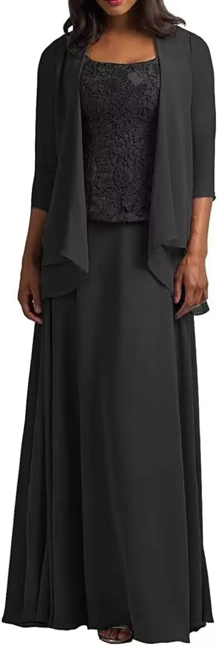 2 Piece Mother of The Bride Dresses for Wedding Mother of The Groom Dresses with Jacket Wedding Guest Dresses for Women