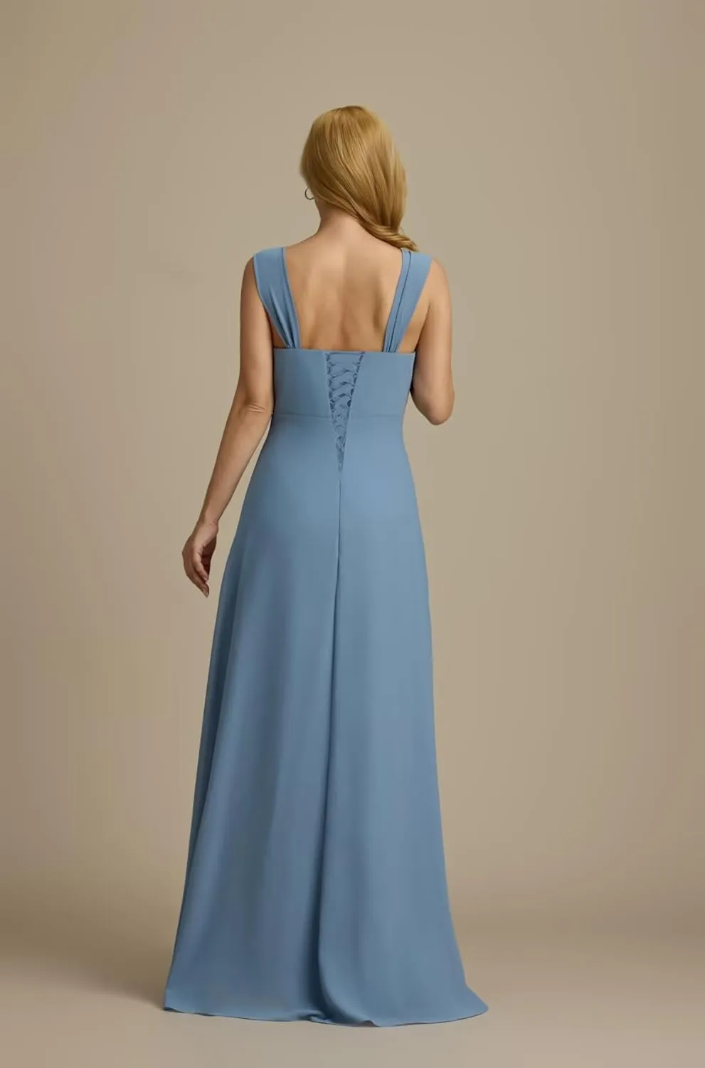 2 Pieces Mother of The Bride Dresses for Women Half Sleeve Chiffon Long Formal Evening Gowns