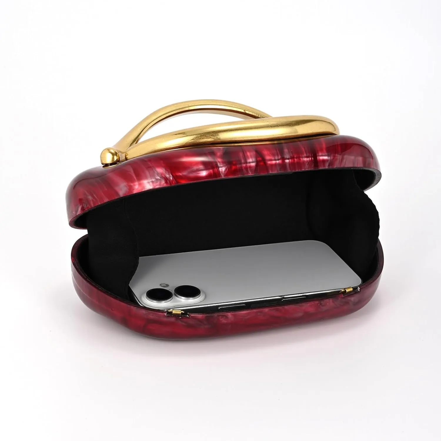 Acrylic Handbags Purses For Women,Crossbody Wallets Designer Clutch Mini Party Evening Bag Trendy Shoulder Gold Chain