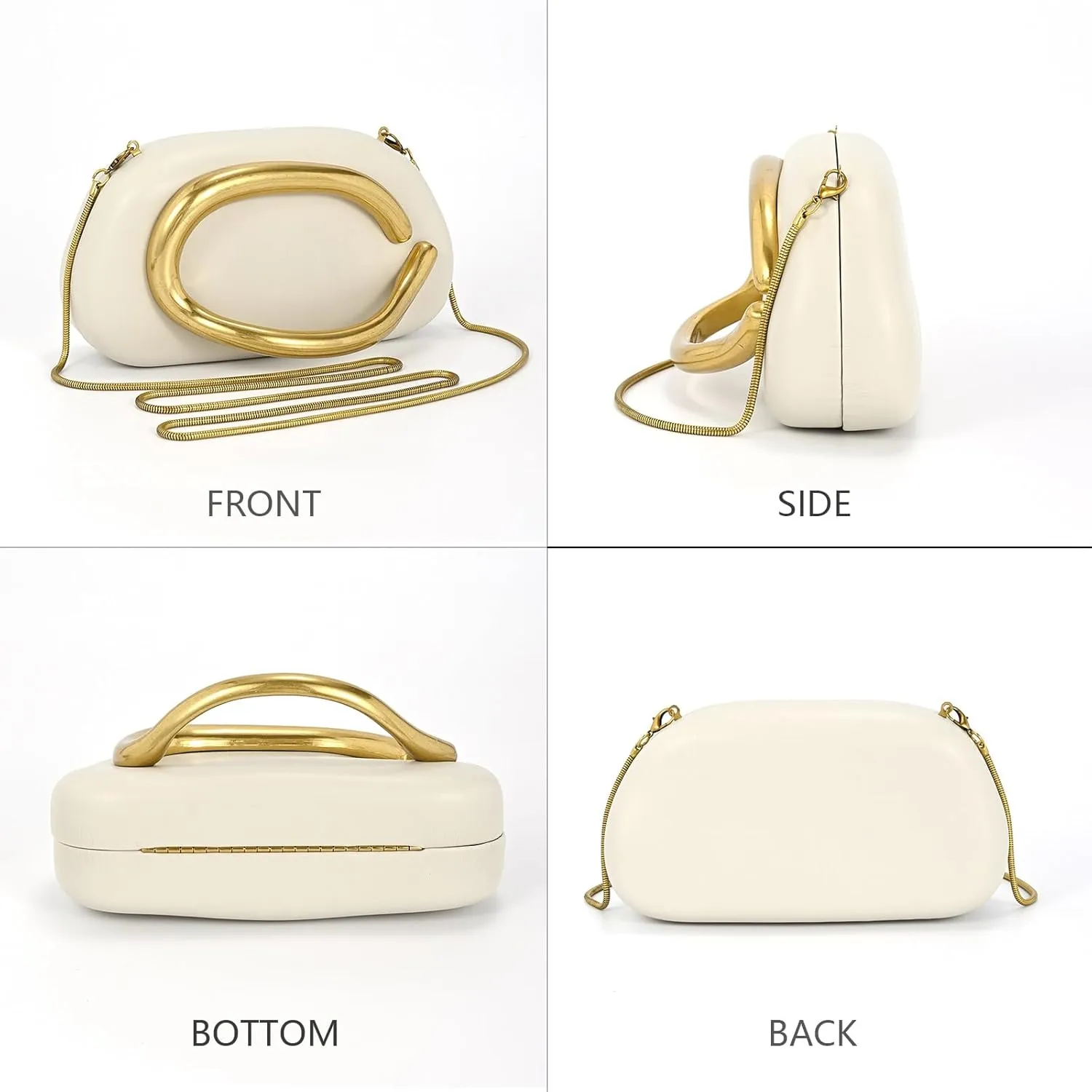 Acrylic Handbags Purses For Women,Crossbody Wallets Designer Clutch Mini Party Evening Bag Trendy Shoulder Gold Chain