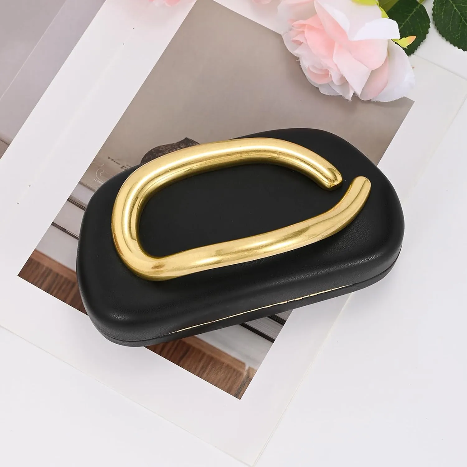 Acrylic Handbags Purses For Women,Crossbody Wallets Designer Clutch Mini Party Evening Bag Trendy Shoulder Gold Chain