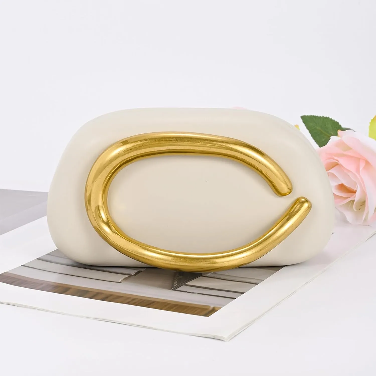 Acrylic Handbags Purses For Women,Crossbody Wallets Designer Clutch Mini Party Evening Bag Trendy Shoulder Gold Chain