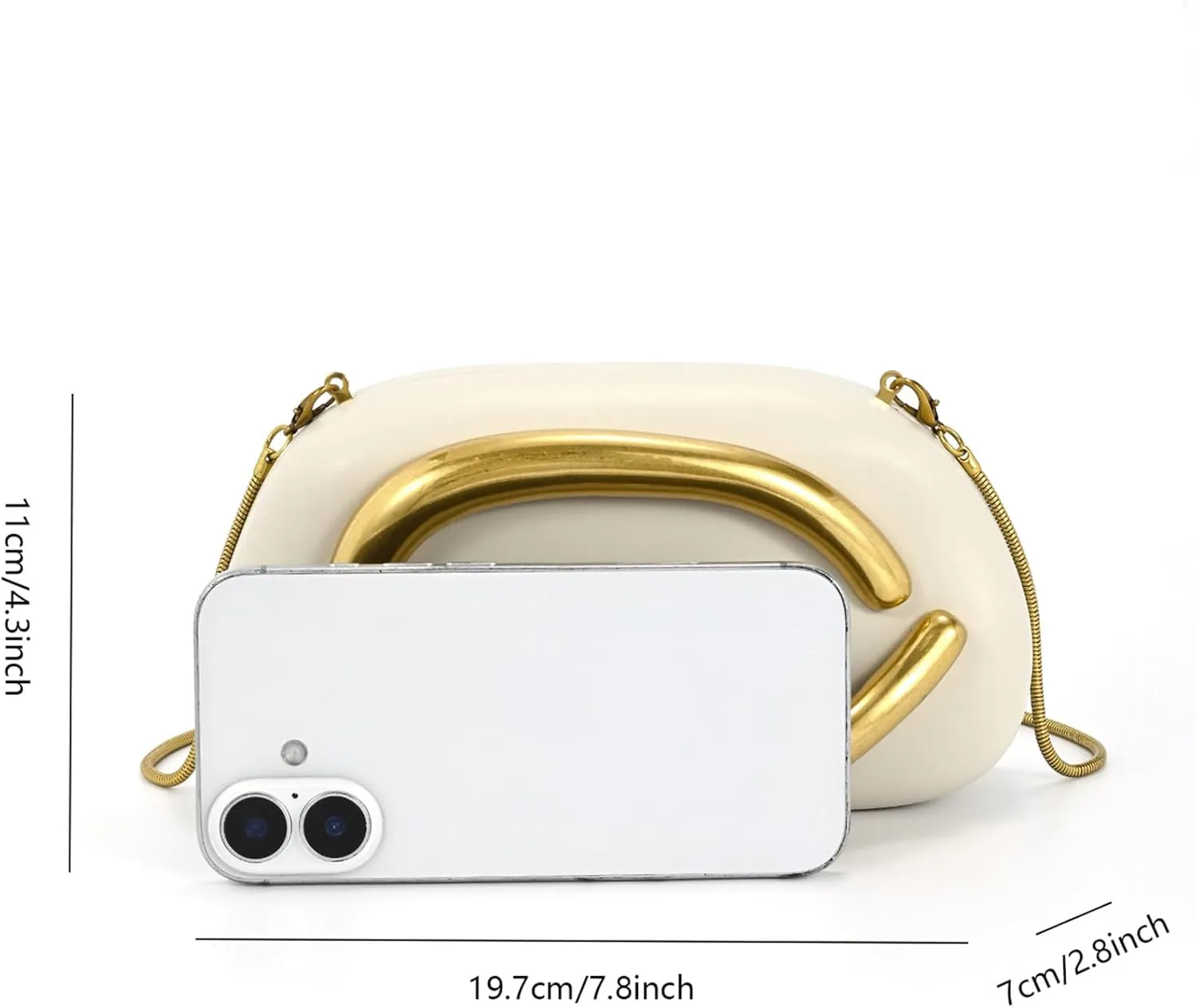 Acrylic Handbags Purses For Women,Crossbody Wallets Designer Clutch Mini Party Evening Bag Trendy Shoulder Gold Chain