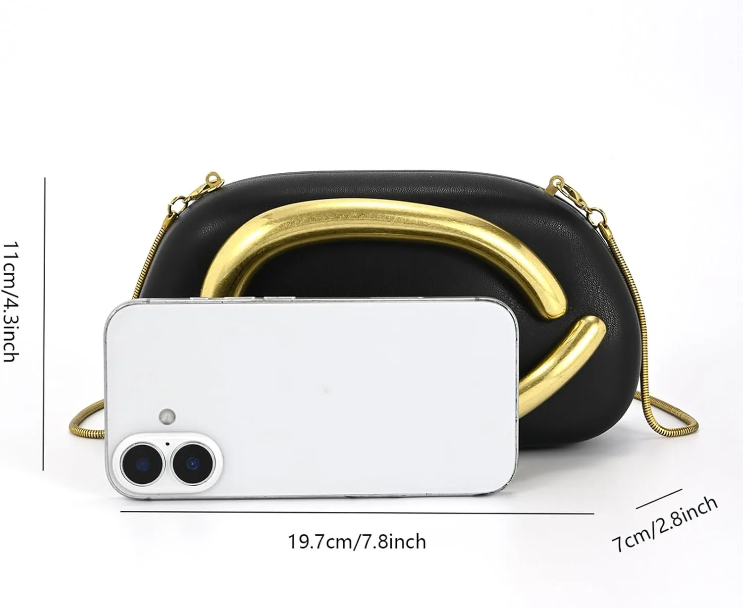 Acrylic Handbags Purses For Women,Crossbody Wallets Designer Clutch Mini Party Evening Bag Trendy Shoulder Gold Chain