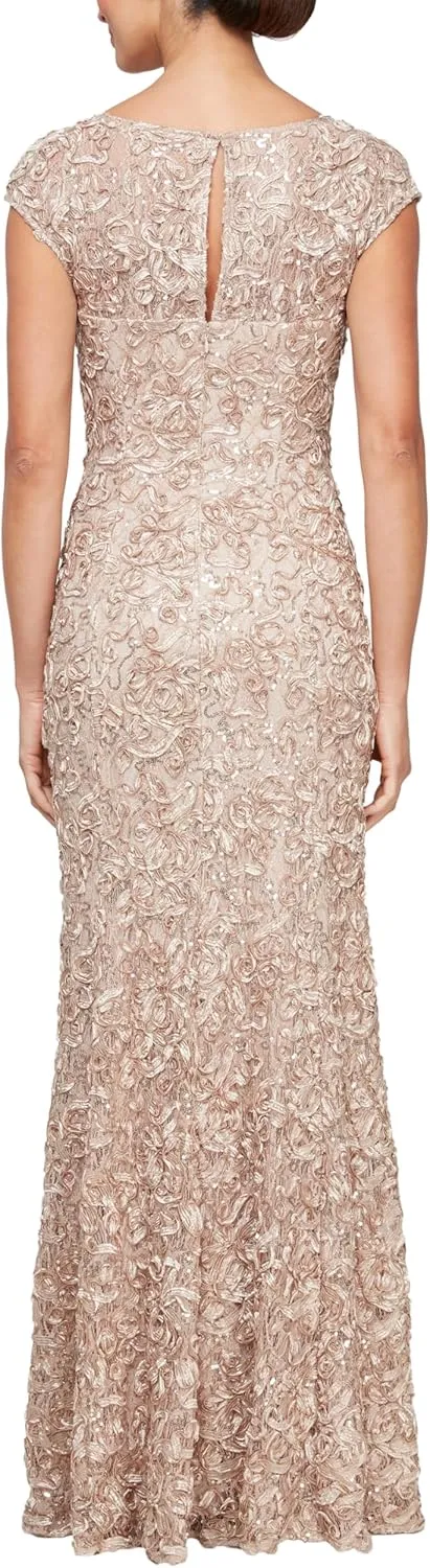 Alex Evenings Women's Long Sleeveless Mother of The Bride Dress with Shawl (Petite and Regular Sizes)