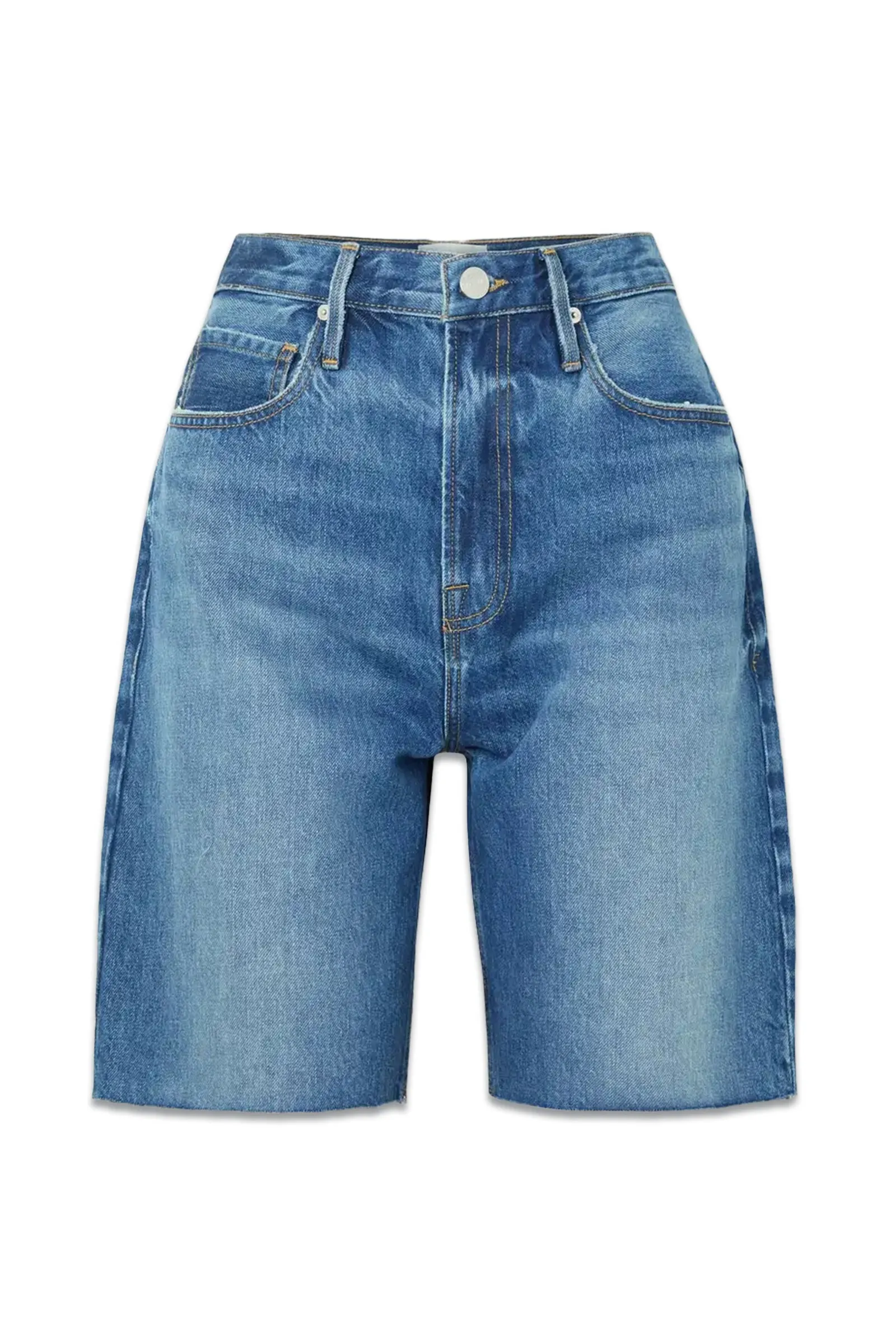 Bermuda Frayed Denim Shorts