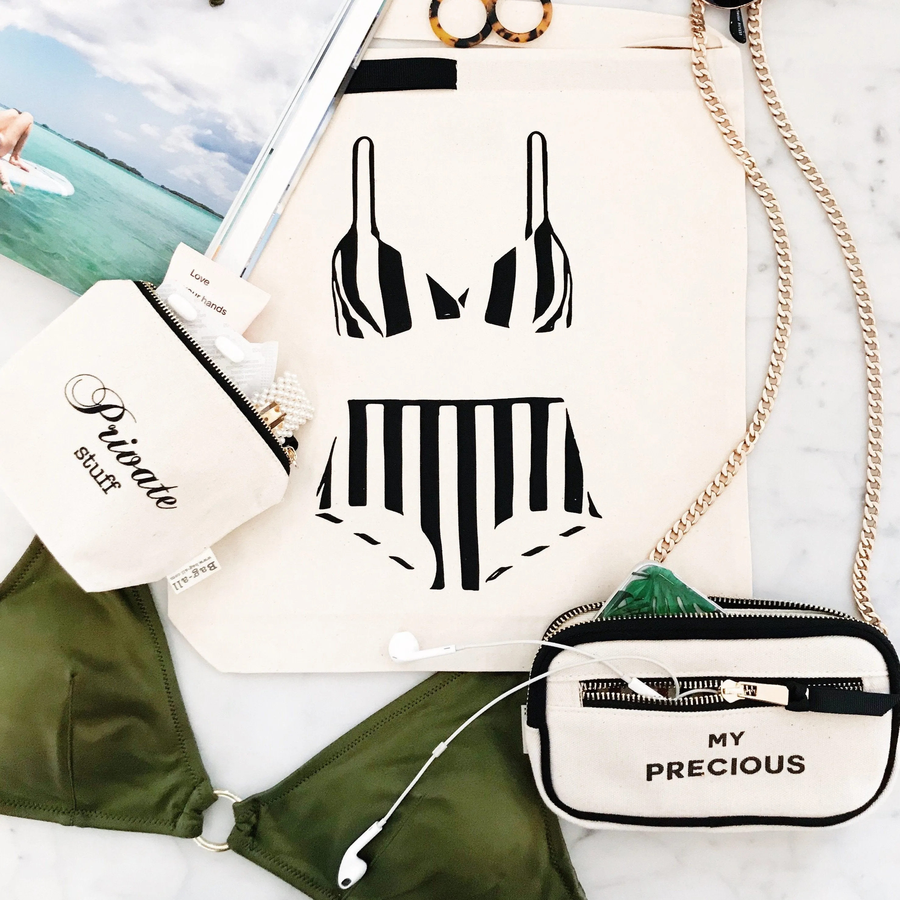 Bikini Old School Travel Bag, Cream