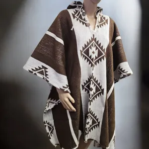 Brown Pure Llama wool Ponchos