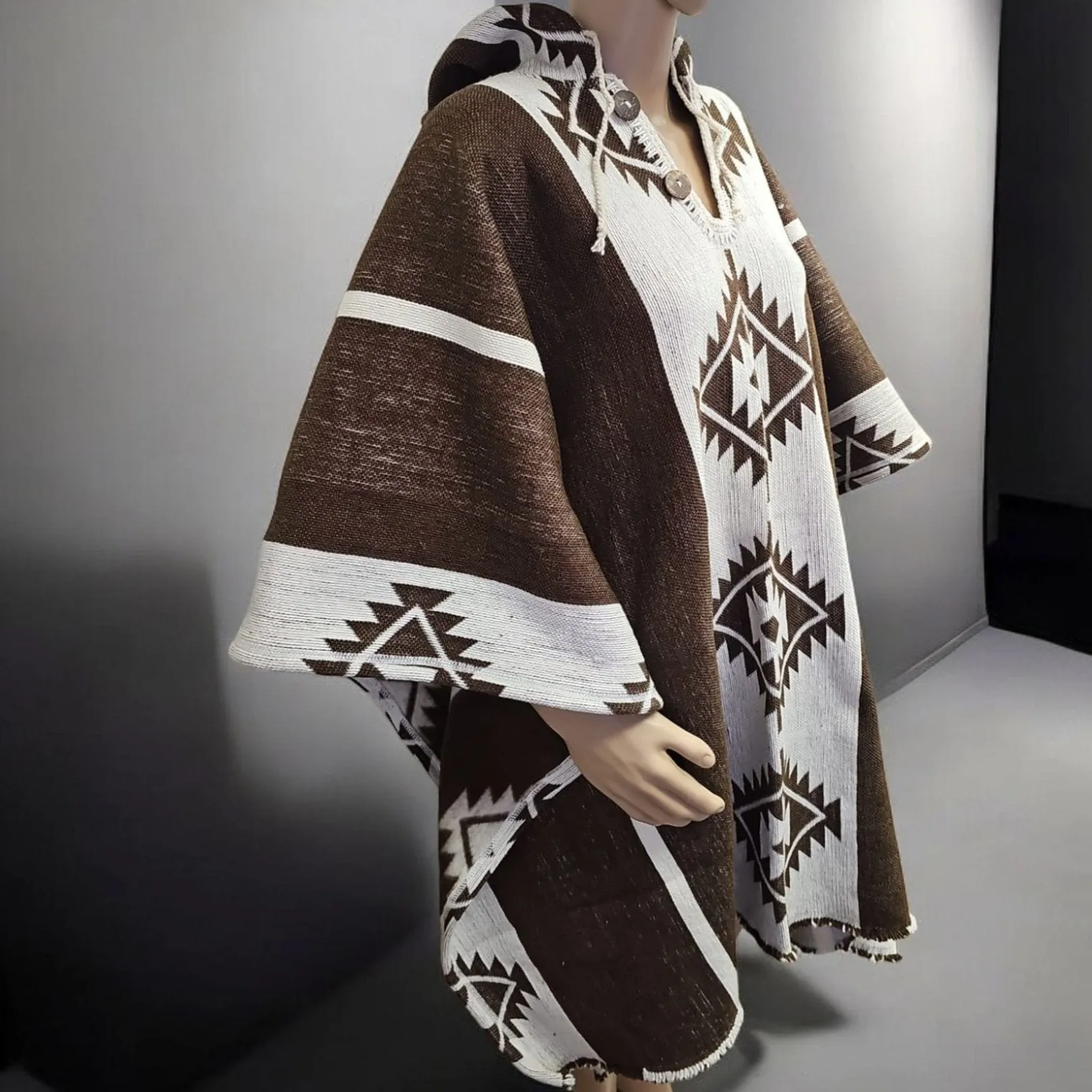 Brown Pure Llama wool Ponchos