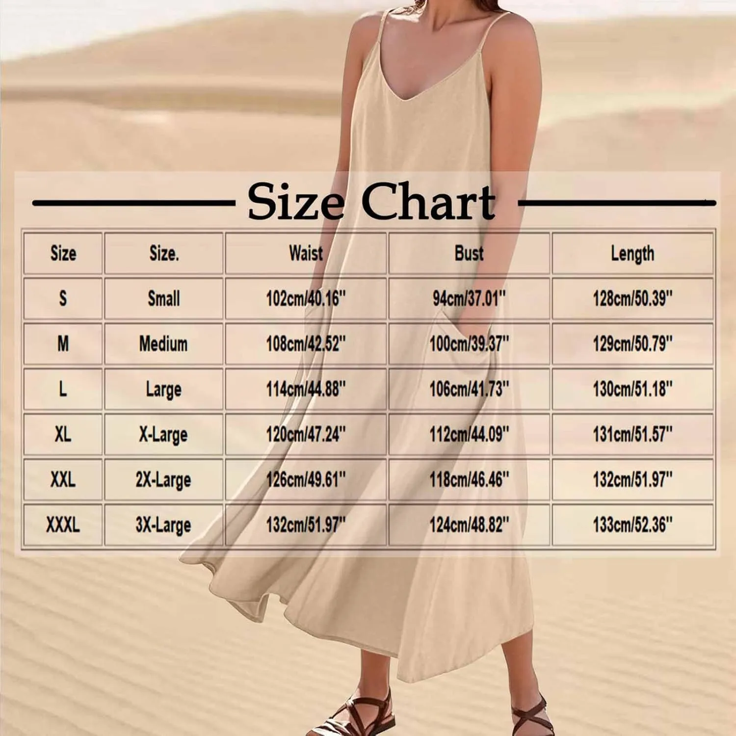 Casual Dresses for Women Flowy Casual Cami Dress Beach Vacation Sleeveless Long Sundresses with Pockets