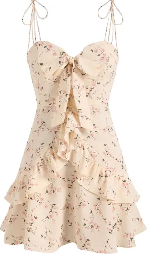CIDER Floral Summer Dress Elegant Mini Dress Summer Dresses for Women 2025 Brunch