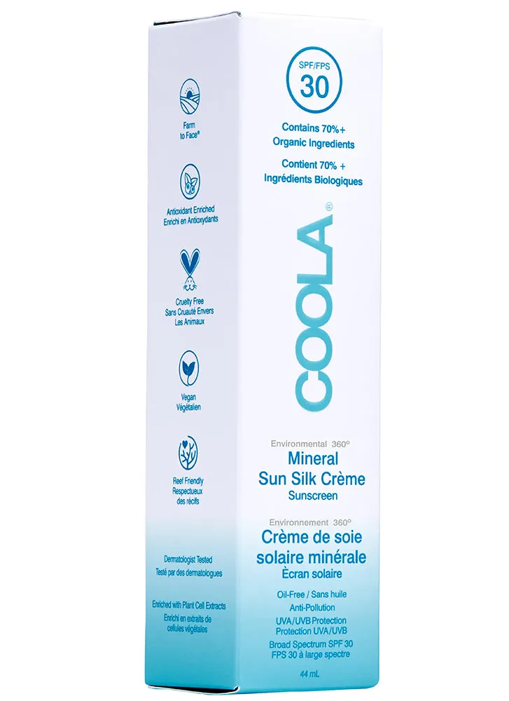 Coola Mineral Sun Silk Creme SPF30 Organic Face Sunscreen