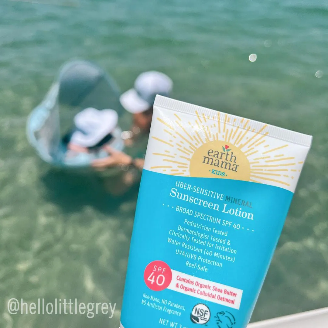 Earth Mama's Uber-Sensitive Mineral Sunscreen: Safeguard Sensitive Skin Naturally (SPF 40)