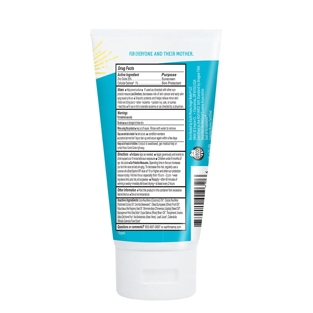 Earth Mama's Uber-Sensitive Mineral Sunscreen: Safeguard Sensitive Skin Naturally (SPF 40)