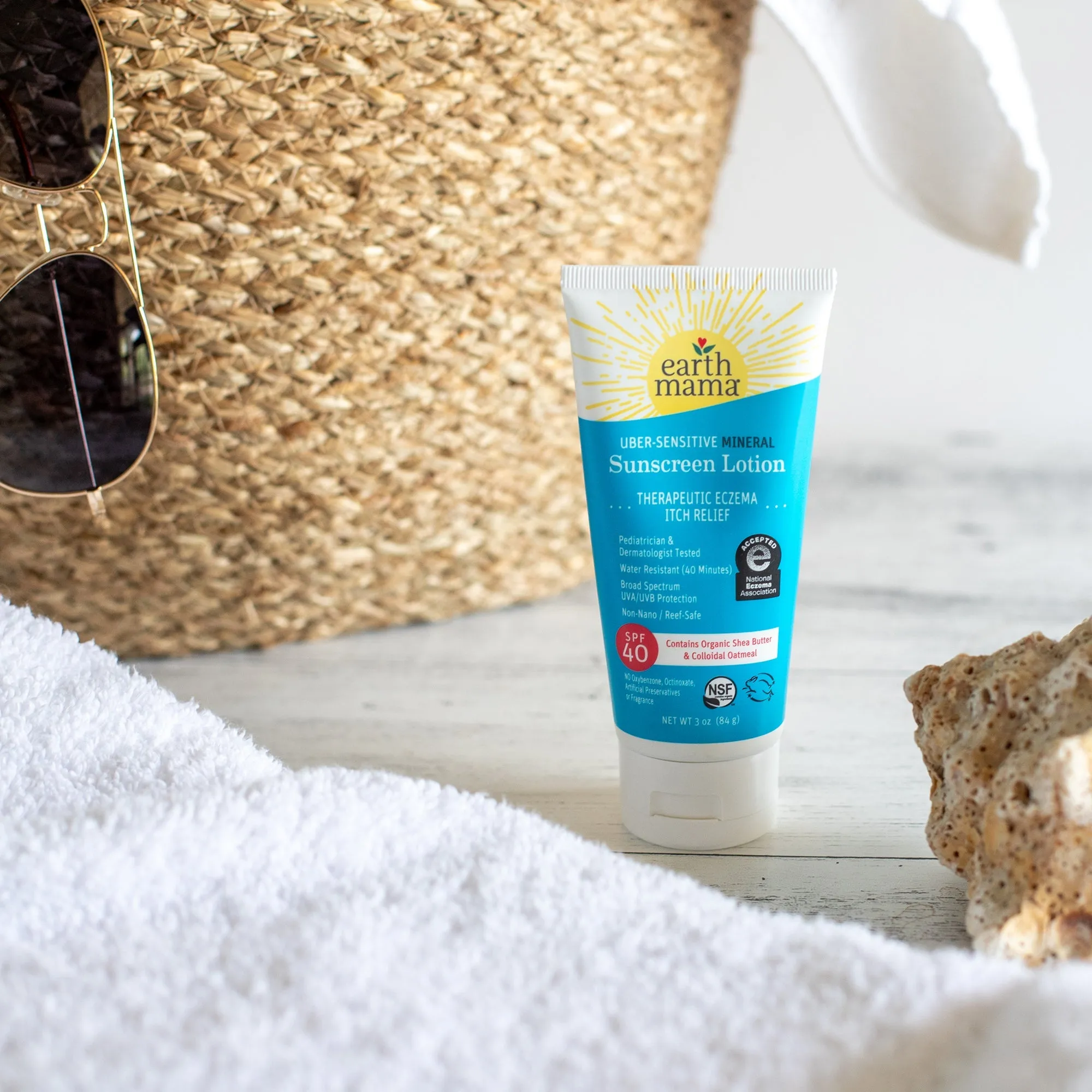 Earth Mama's Uber-Sensitive Mineral Sunscreen: Safeguard Sensitive Skin Naturally (SPF 40)