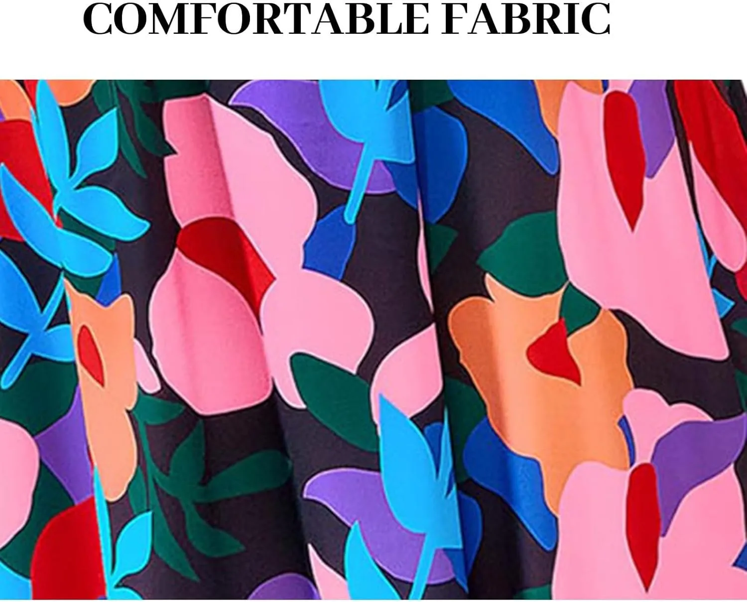 Floral Dress for Women Summer Casual Flowy Smocked Empire Waist Sleeveless Tie Beach A Line Maxi Dresses with Pockets