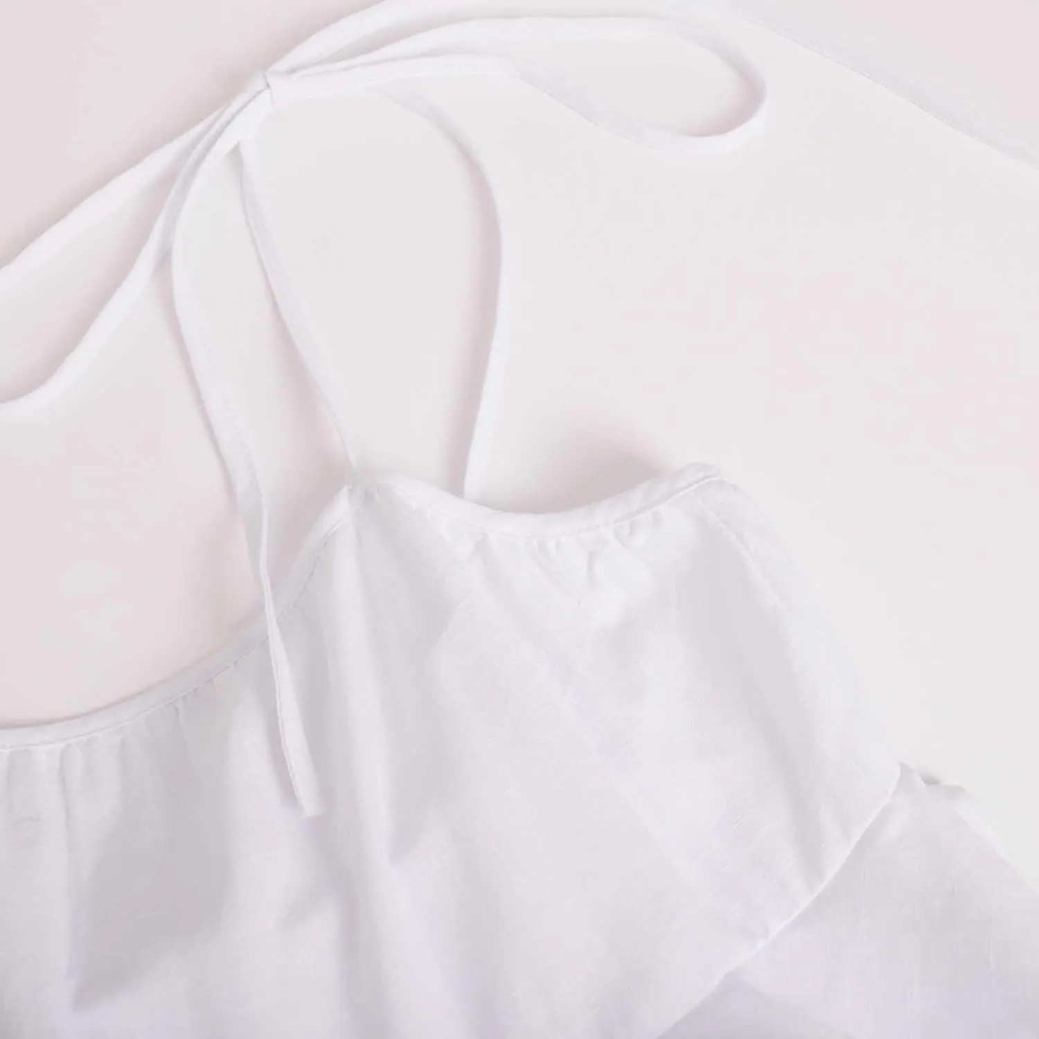HGps8w Cute Layered Mini Dress for Women Tiered Ruffle Spaghetti Tie Strap Sleeveless Skater Mini Dresses