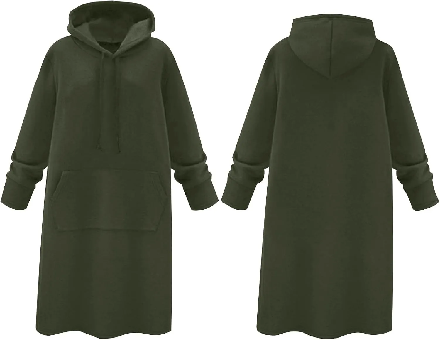 Hoodie Dress for Women 2024 Slim Casual Long Sleeve High Waist Drawstring Pullover Hooded Sweatshirt Dresses