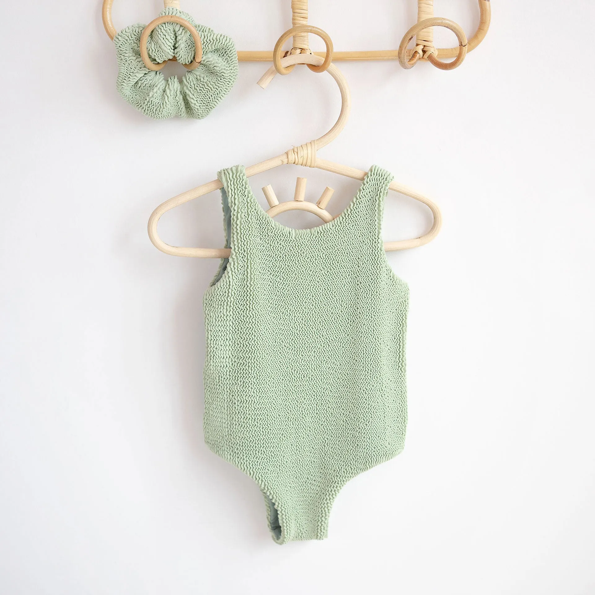 JBØRN Baby Girl Classic Crinkle Swimsuit