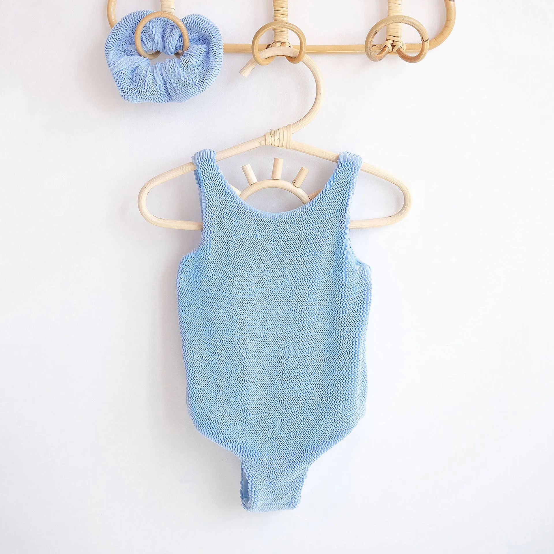 JBØRN Baby Girl Classic Crinkle Swimsuit