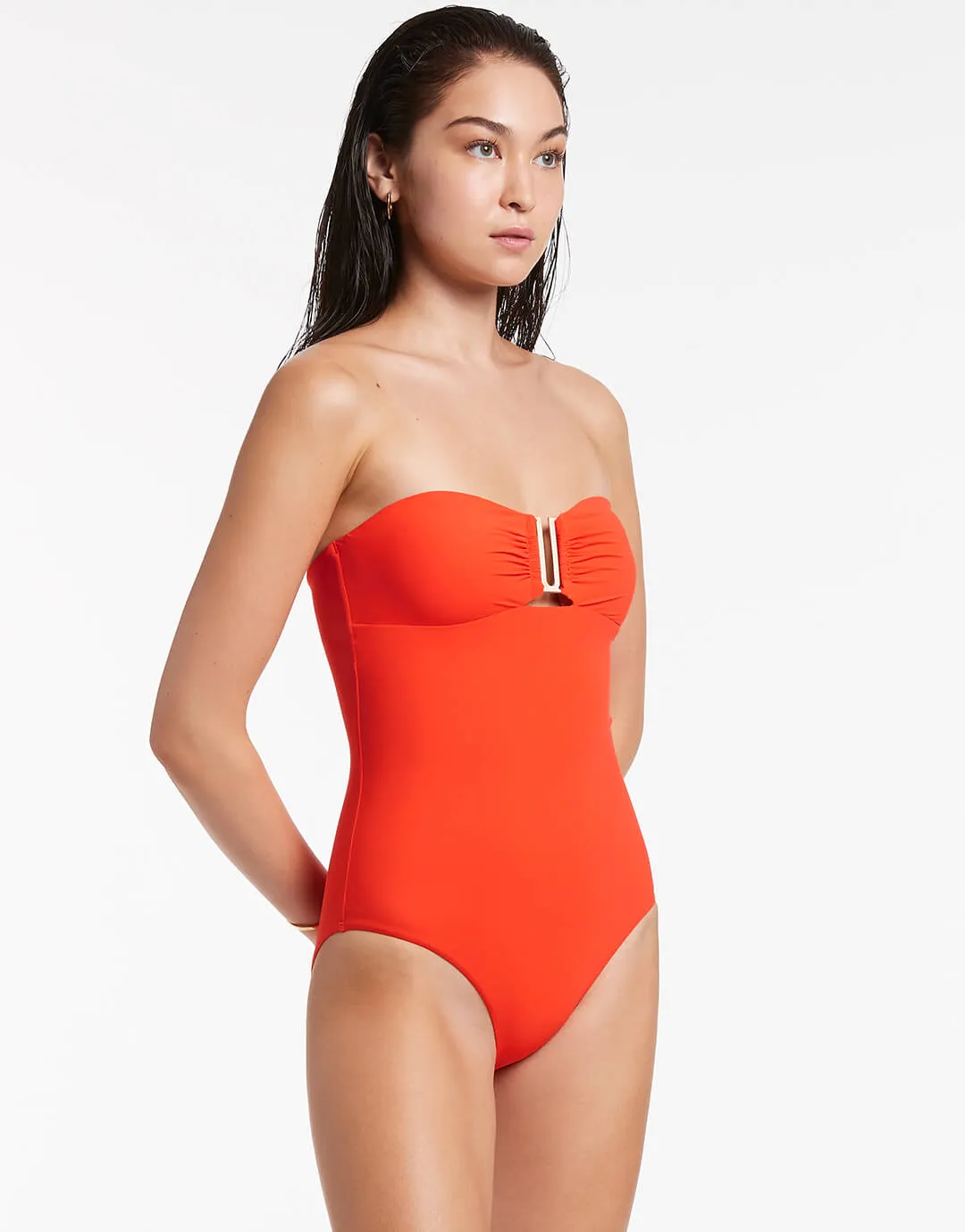 Jetset Bandeau Swimsuit - Fiamma Red
