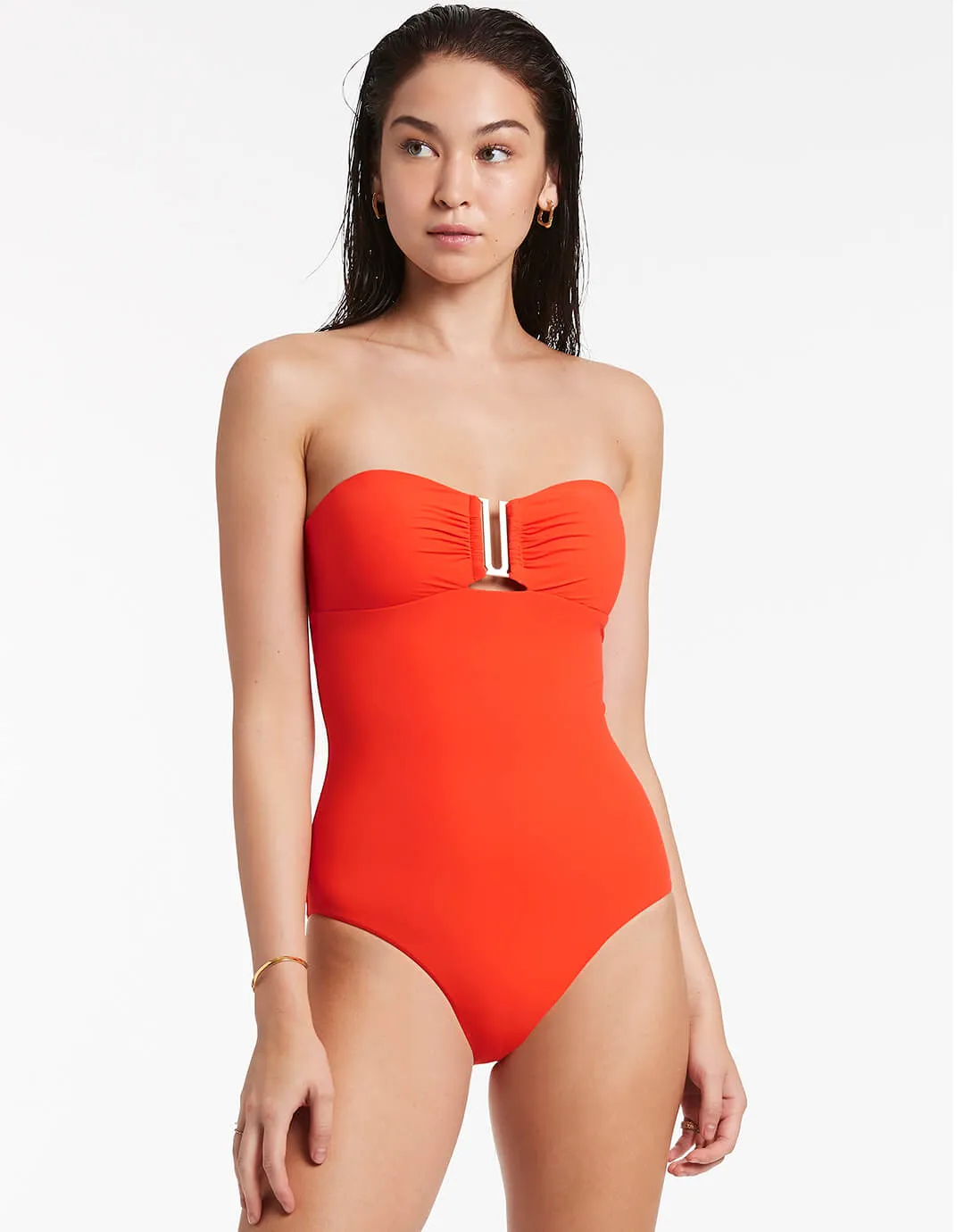 Jetset Bandeau Swimsuit - Fiamma Red