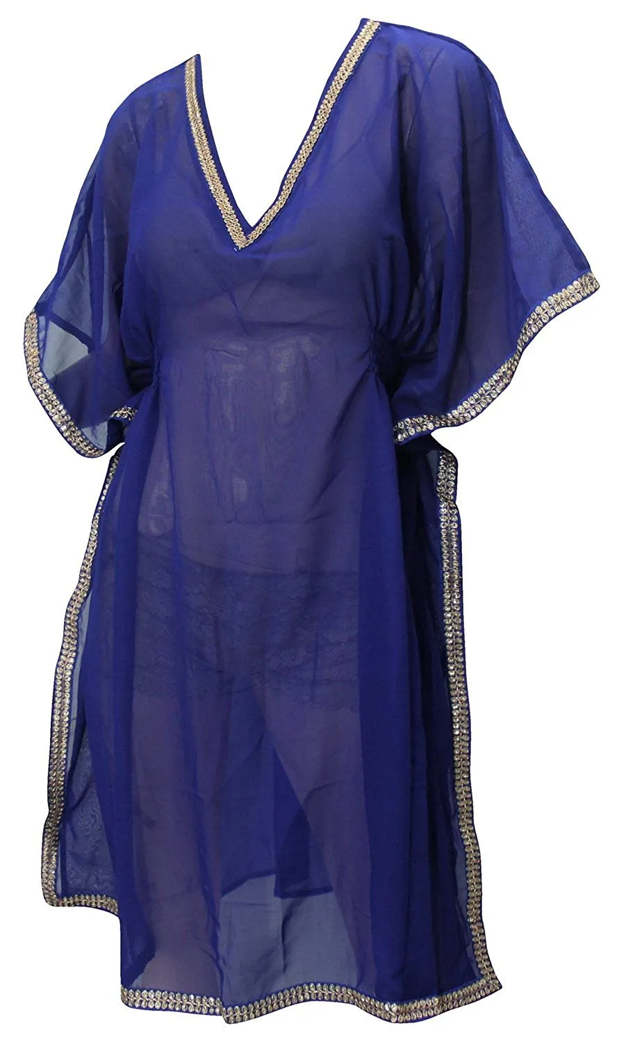 LA LEELA Bikini Swim Beach wear Swimsuit Cover ups Womens Caftan Dress Solid