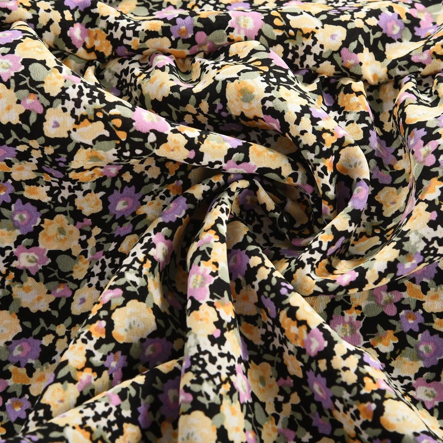 LFEOOST Long Skirts for Women Chiffon Summer Casual Pleated Elastic High Waisted Maxi Skirts Beach Floral Print Flowy Dress
