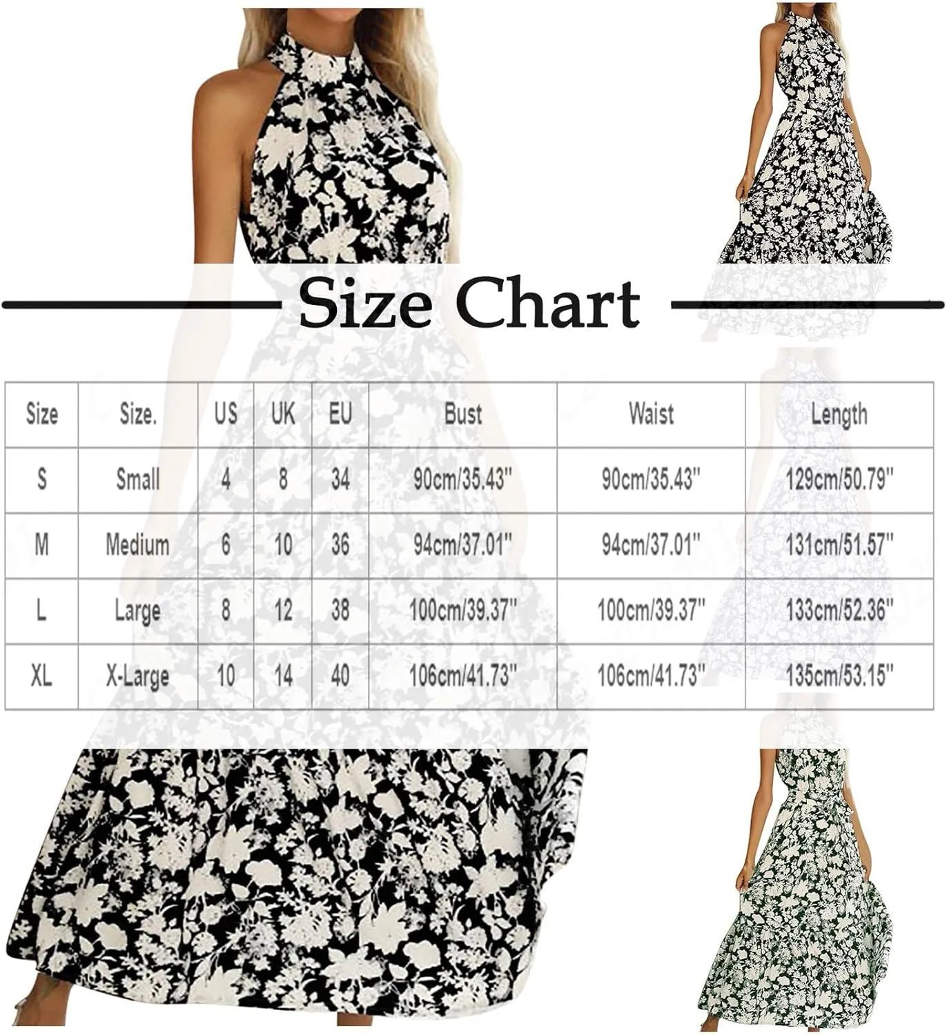 Lpmadey Women Summer Swing A Line Dresses Sleeveless Casual Floral Print Long Boho Flowy Sundress Beach Party Maxi Dress