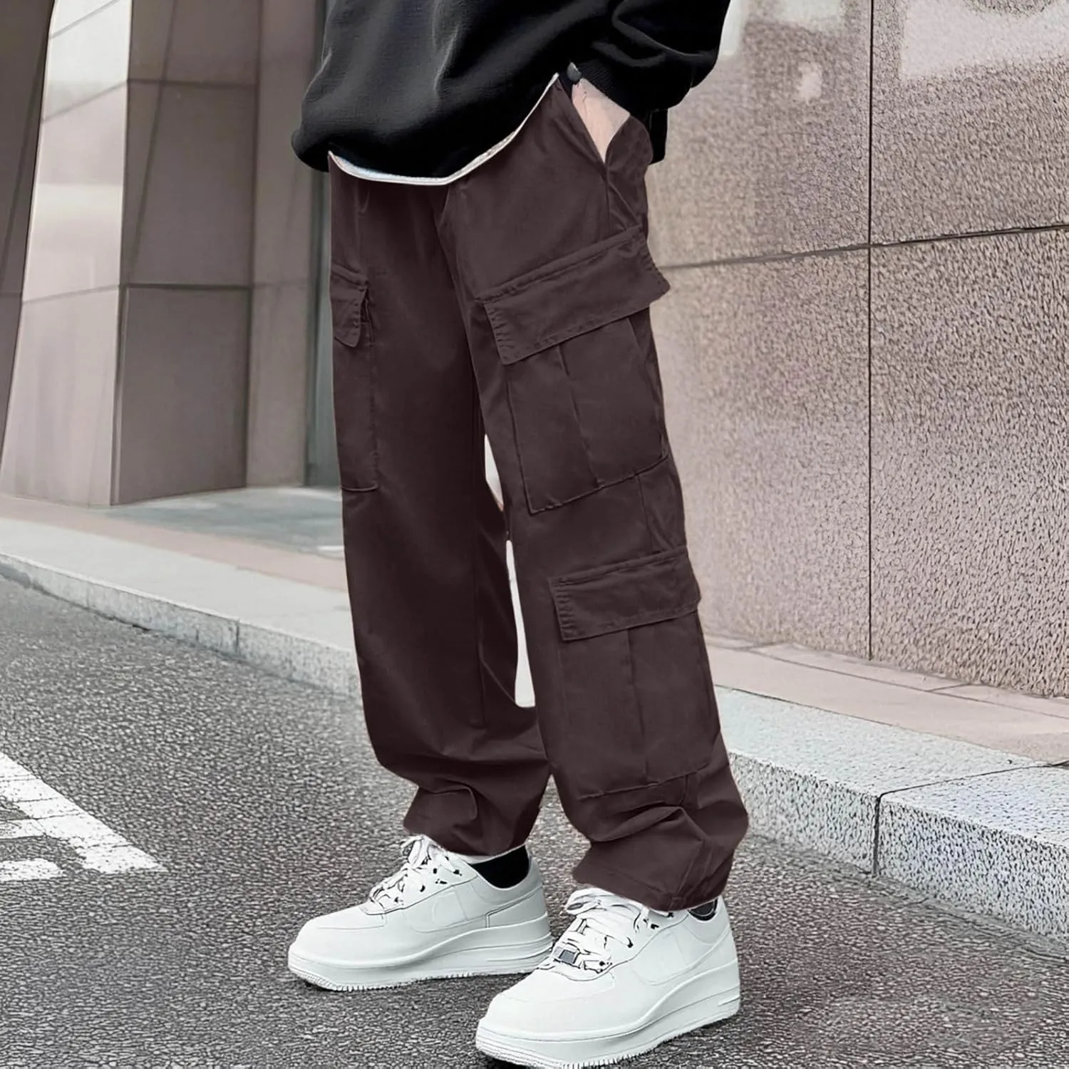 Men's Athletic Trousers Baggy Tactical Slacks Riding Stretch Joggers Shorts Travel Sport Regular Fit Yoga Summer Cloth