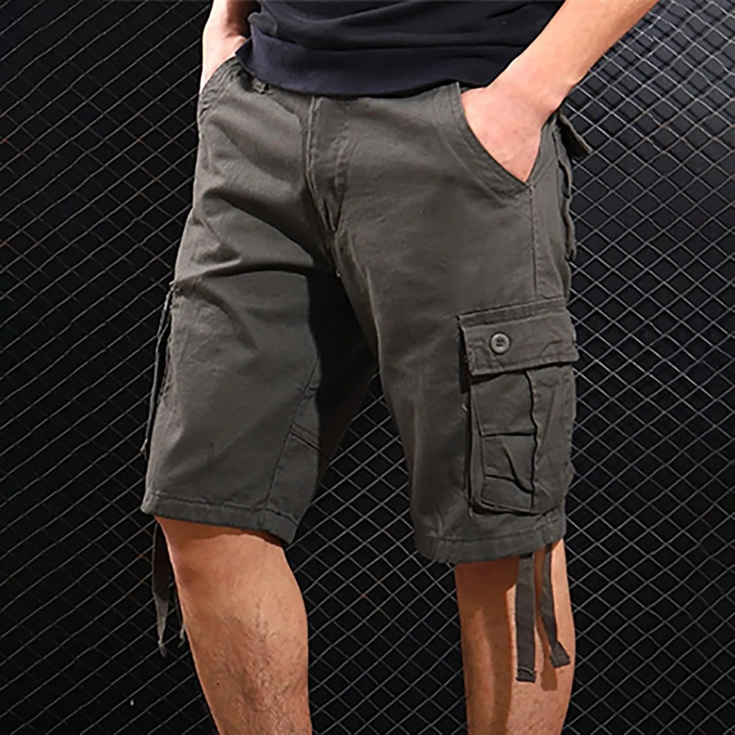 Mens Sweatpants with Pockets Hiking Plaid Work Bike Swim Public Riding Motorcycle Sport Regular Fit Casual Cargo
