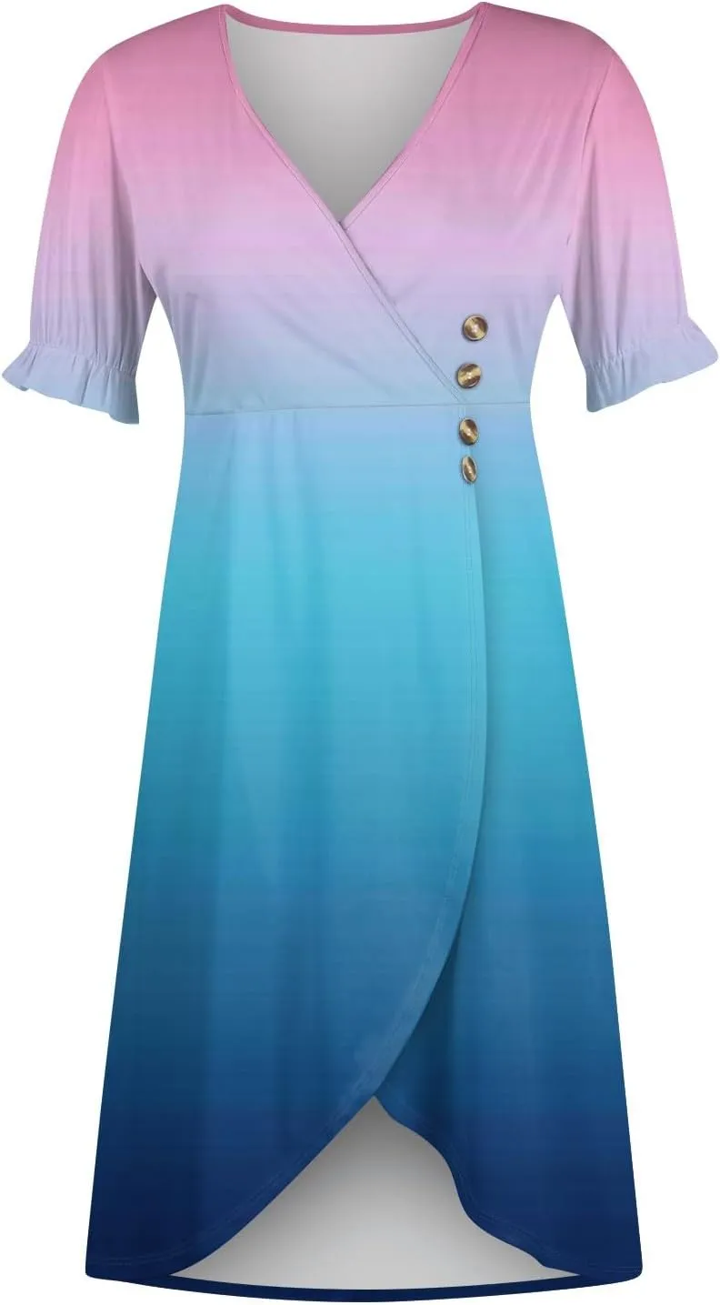 Midi Dresses for Women Dress Women Puff Sleeve Women Dresses for Special Occasions Summer Fitted
