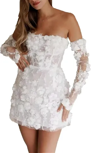 Modest Off Shoulder Short Wedding Dresses for Women Bride Elegant A-Line Bridal Gowns Casual Engagement Dress