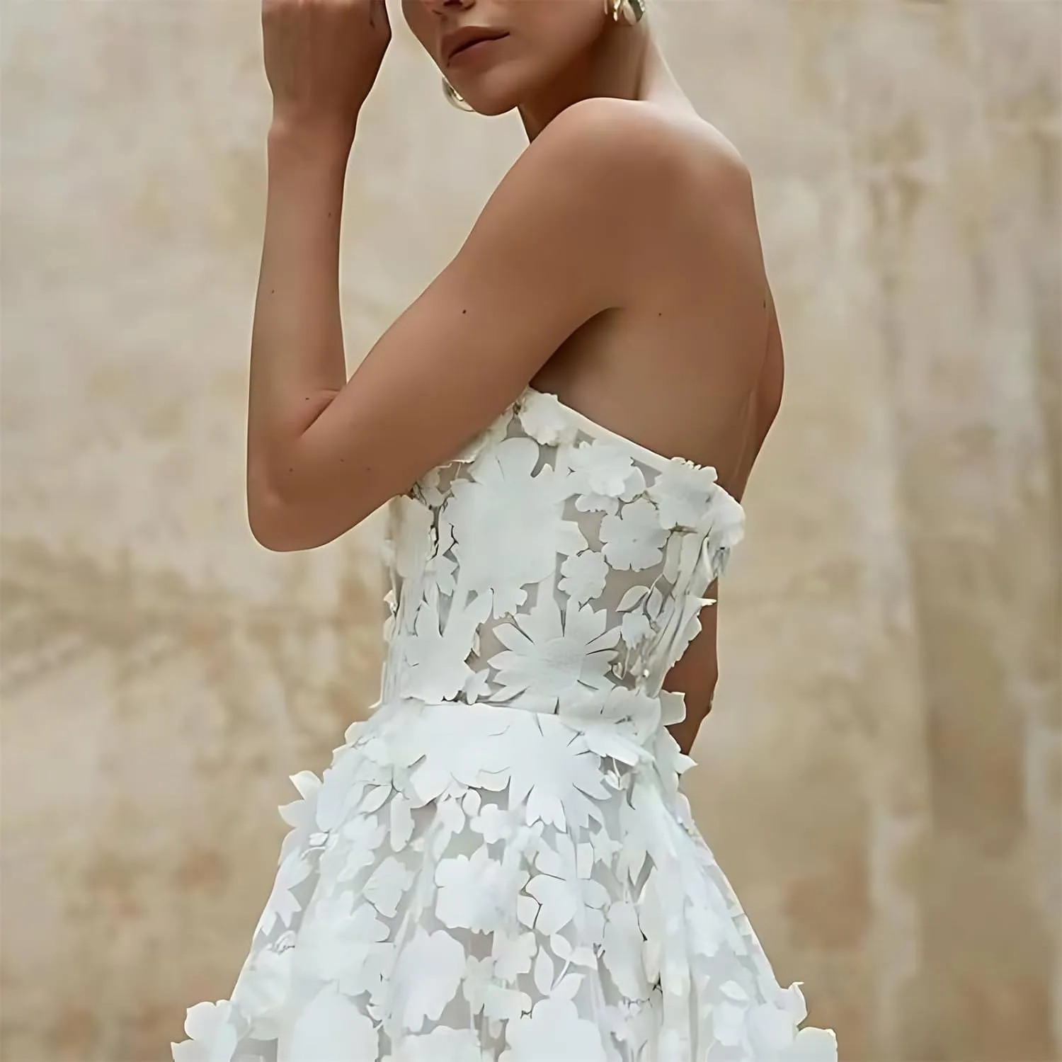 Modest Off Shoulder Short Wedding Dresses for Women Bride Elegant A-Line Bridal Gowns Casual Engagement Dress