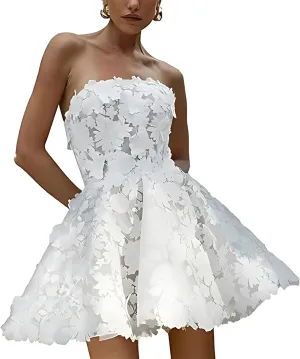 Modest Off Shoulder Short Wedding Dresses for Women Bride Elegant A-Line Bridal Gowns Casual Engagement Dress