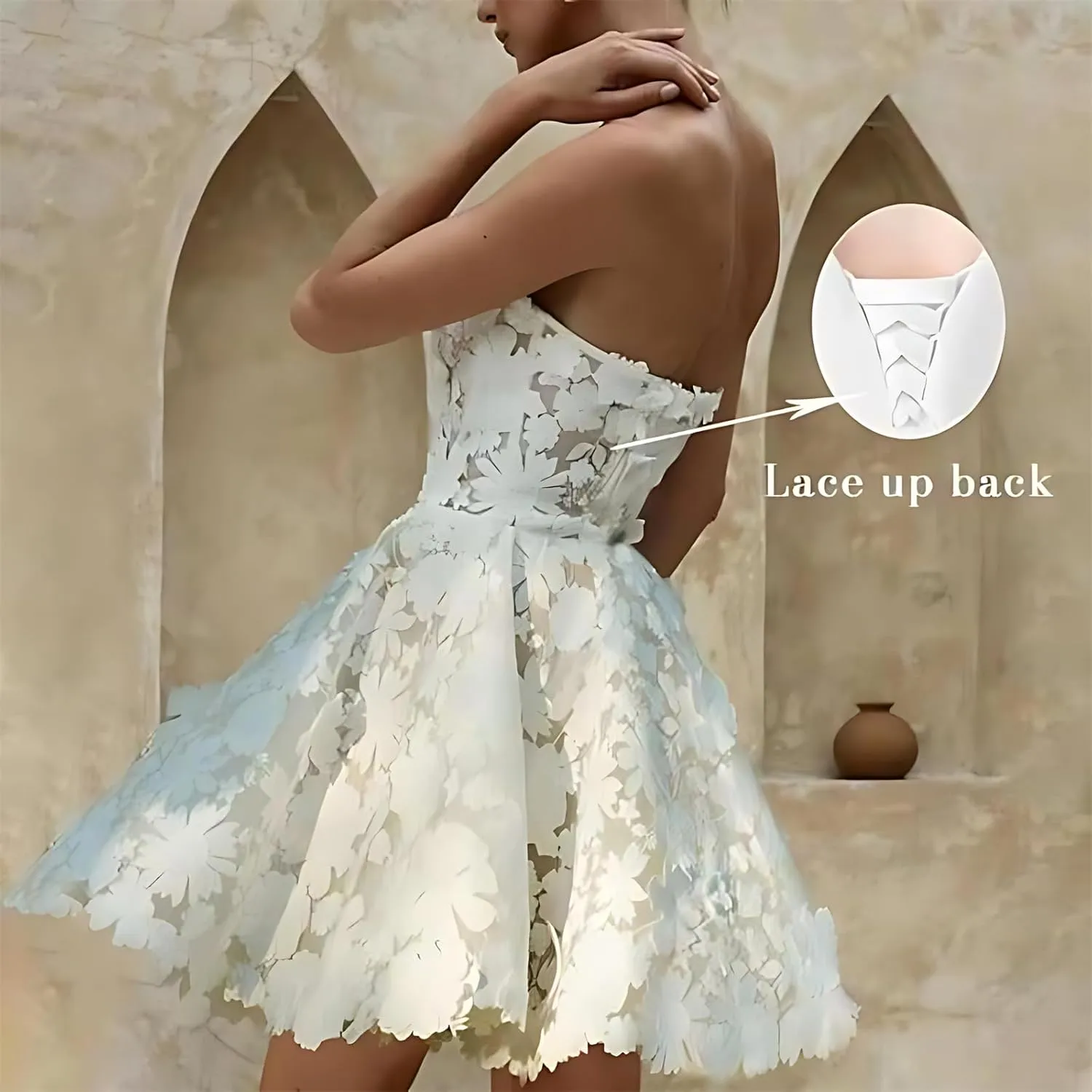 Modest Off Shoulder Short Wedding Dresses for Women Bride Elegant A-Line Bridal Gowns Casual Engagement Dress