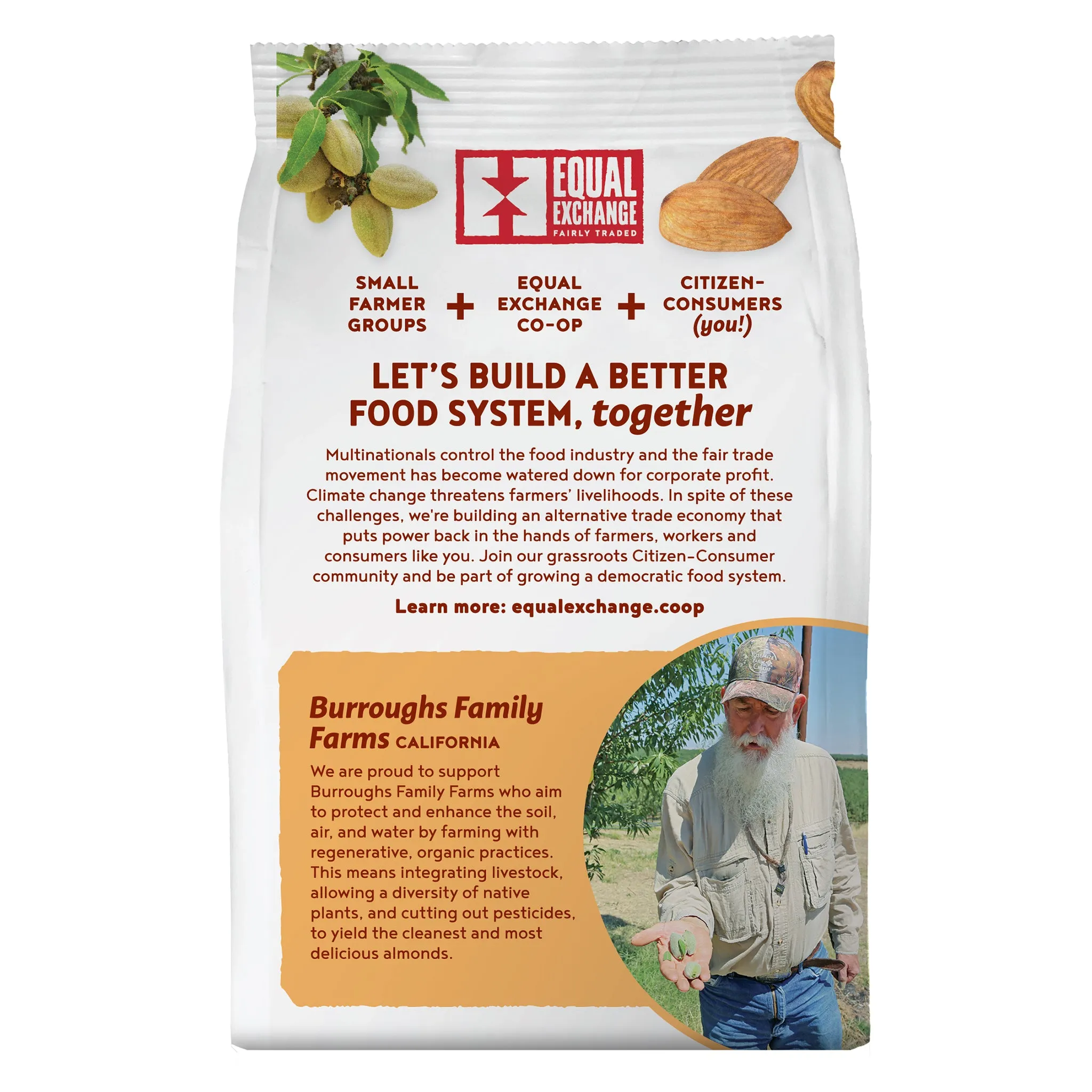 Organic Natural Almonds, 8oz bag