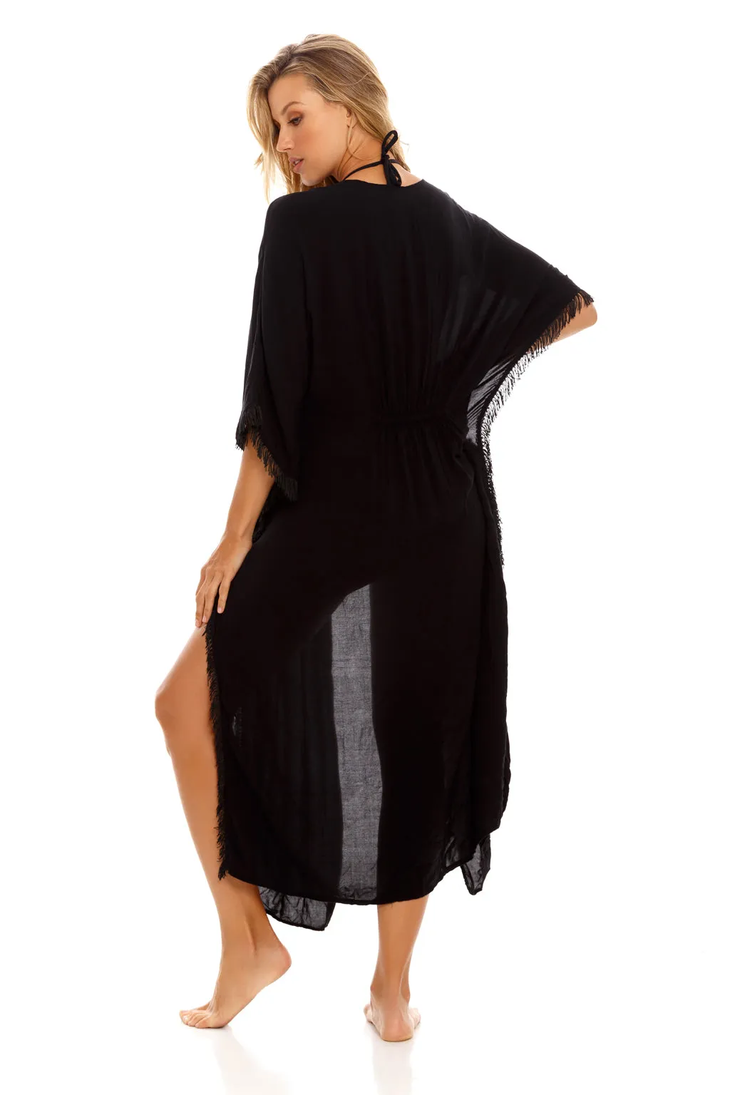 Palette Kimono Black Cover Up