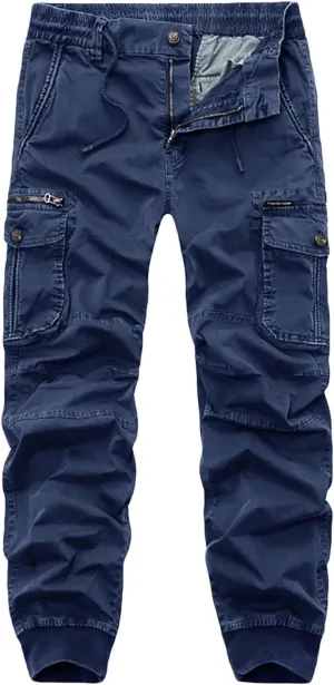 Parachute Pants for Men Lightweight Tactical Cargo Pants with Multi Pockets Casual Loose Hiking Trouser Outdoor