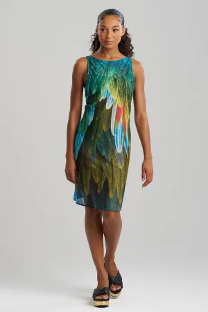 Paradise Printed Mesh Mini Dress
