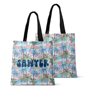 Personalized Tote Bags | Pastel Palms