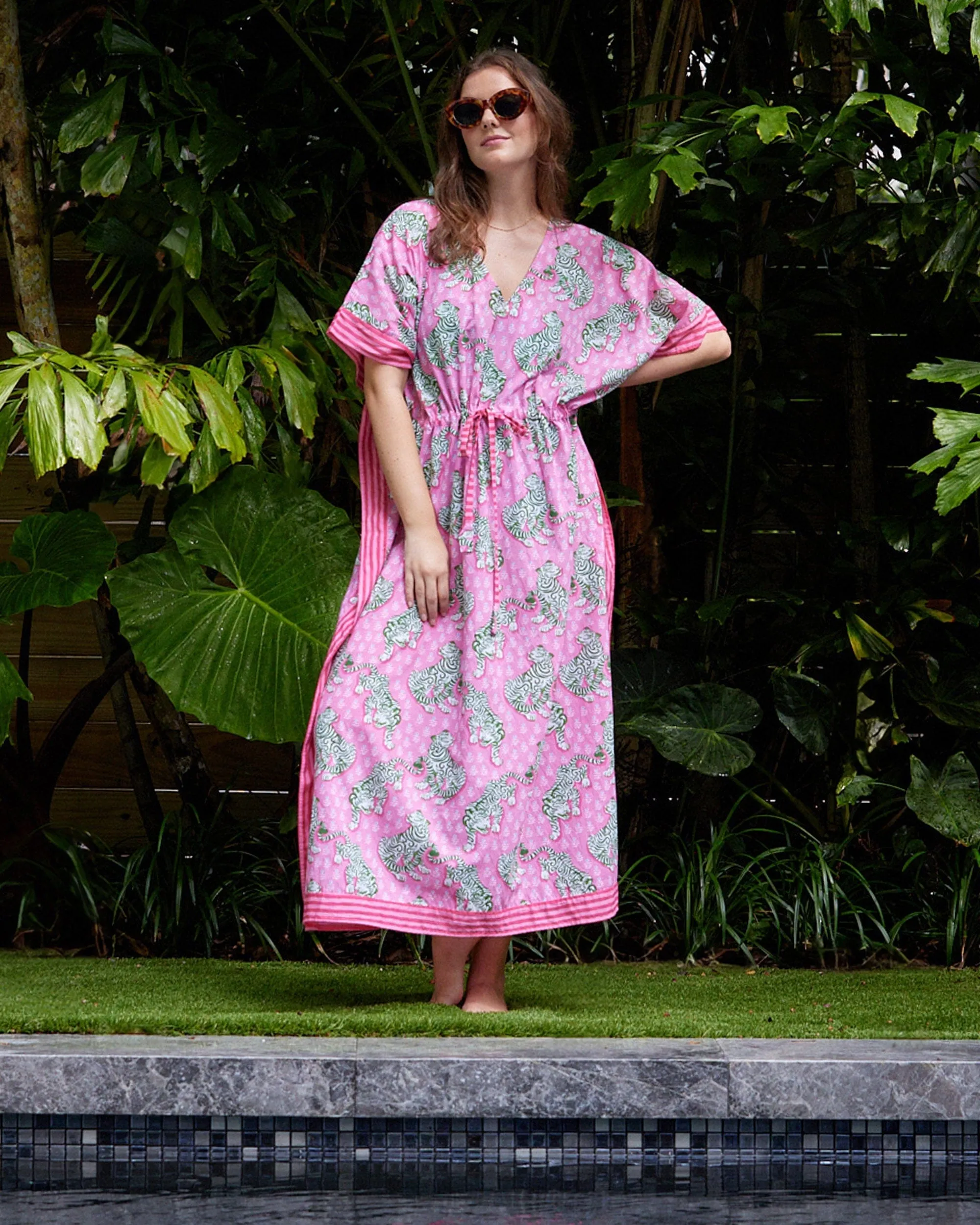 Pink Tiger Queen Let's Cruise Caftan