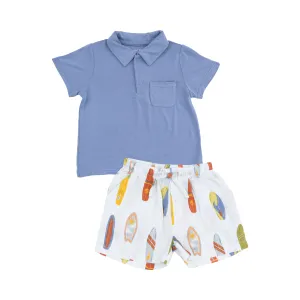 Polo Shirt & Shorts - Vintage Surfboards