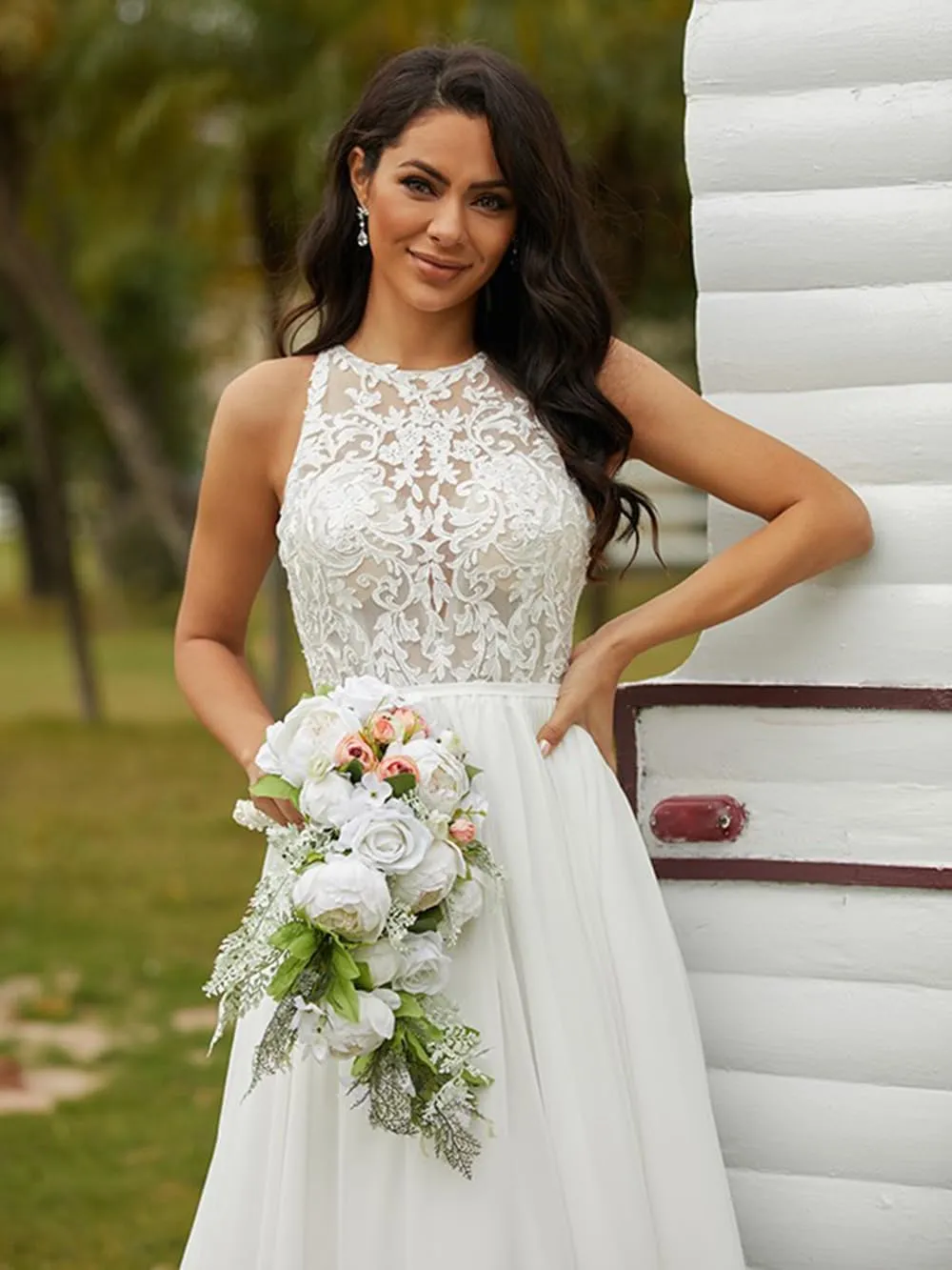 Raseal Simple Satin Bridal Dress Long for Women Off The Shoulder A Line Wedding Dress for Bridal RSWD001