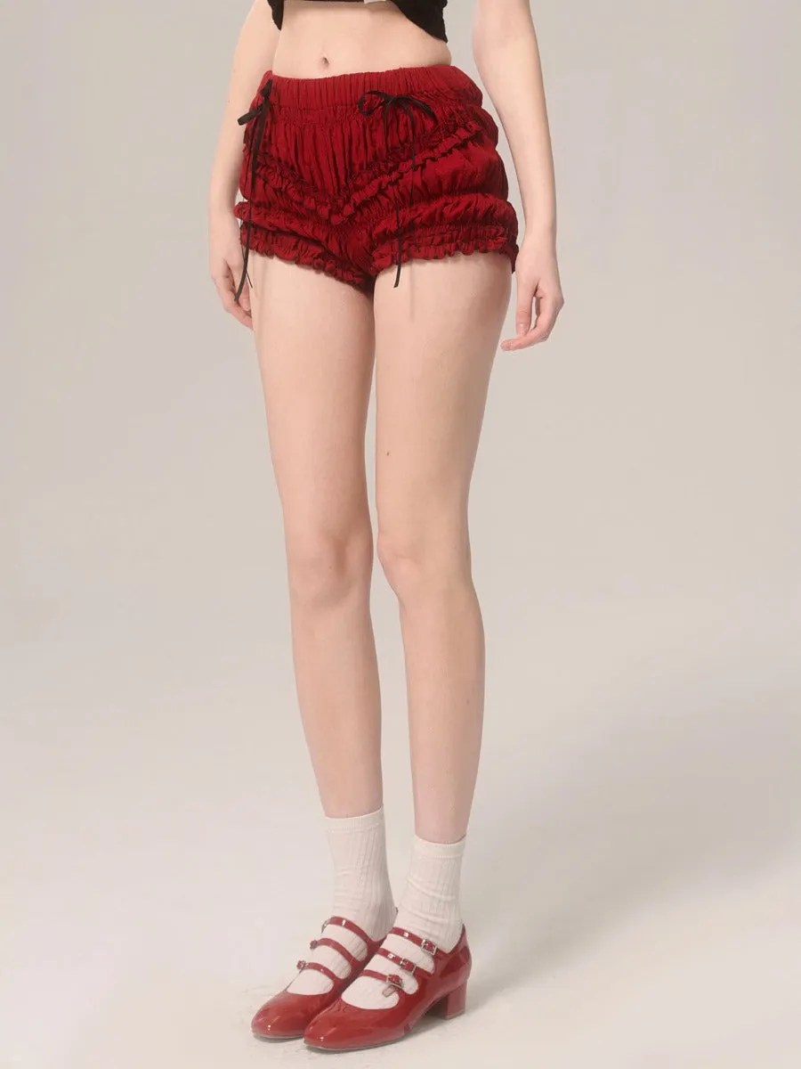 Red Versatile Original Design Hot Half Shorts