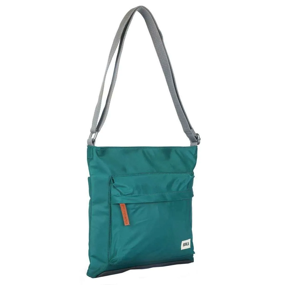 Roka Kennington B Medium Sustainable Nylon Cross Body Bag - Teal Green