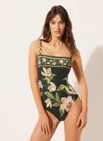 Shelby - Floral Print One-Piece Swimsuit Set