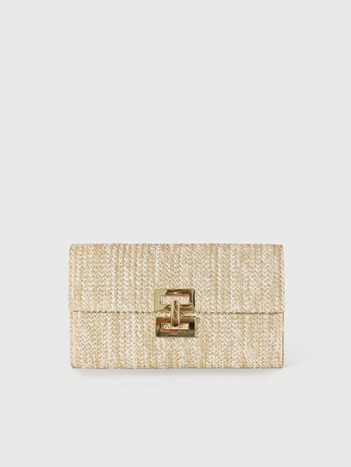 Straw Woven Clutch Purse Women Summer Evening Bag Chain Crossbody Boho Raffia Handbag Elegant Lock Envelope Flap