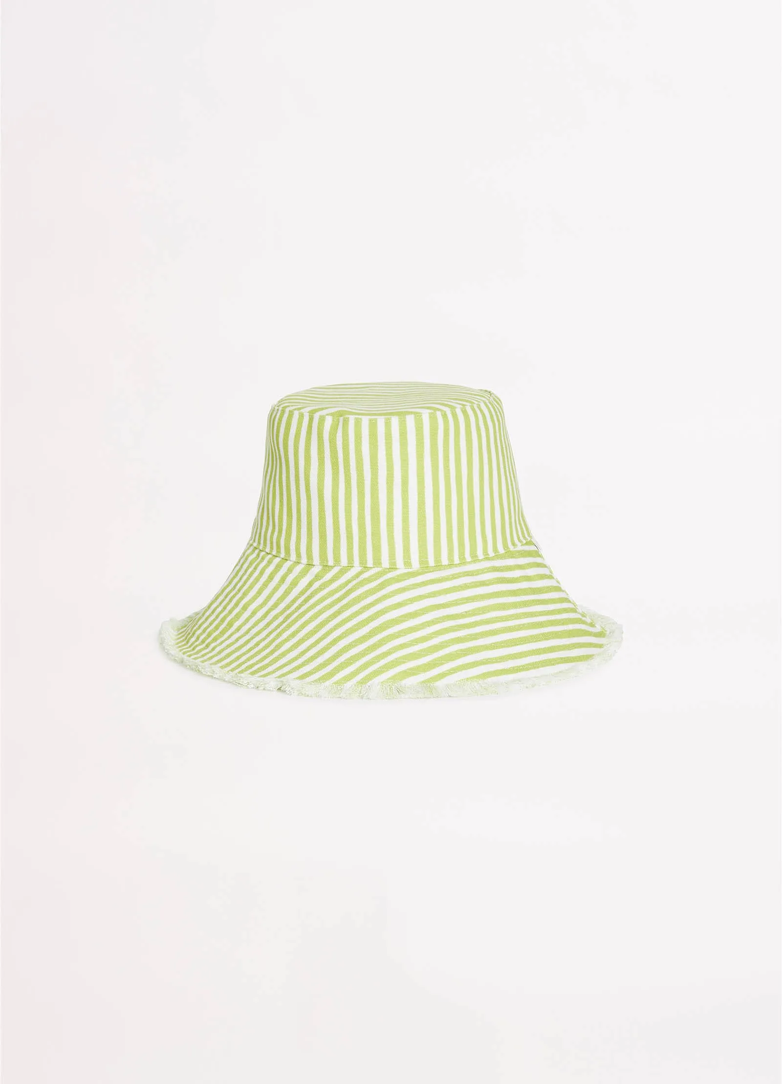 Stripe Bucket Hat - Soft Olive