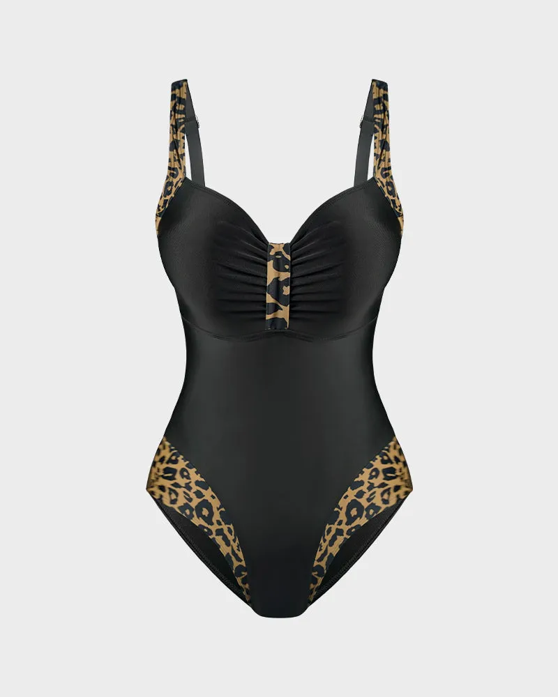 Stylish Leopard Print One-Piece Swimsuit